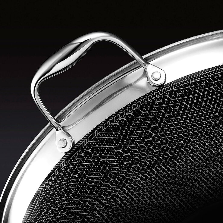 Hexclad, Sartén Acero Inoxidable 36 Cm con Tapa de Vidrio — Imagen 2 de 3