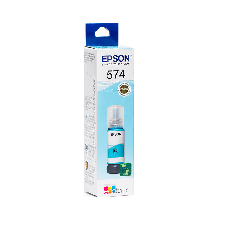 Epson Botella de Tinta Color Cian Claro T574 — Imagen 4 de 4