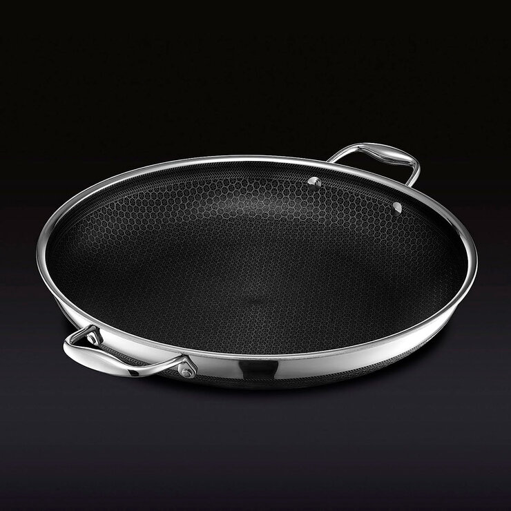Hexclad, Sartén Acero Inoxidable 36 Cm con Tapa de Vidrio — Imagen 3 de 3
