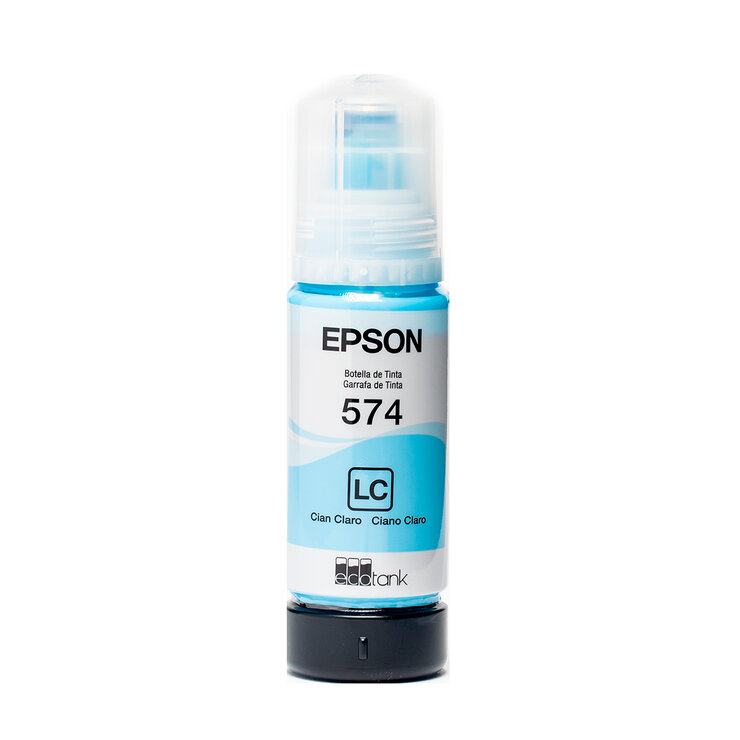 Epson Botella de Tinta Color Cian Claro T574 — Imagen 1 de 4