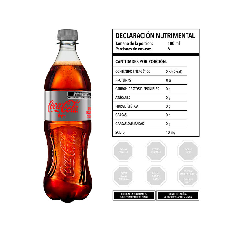 Coca Cola Light Pet 12 pzas de 600 ml — Imagen 2 de 3