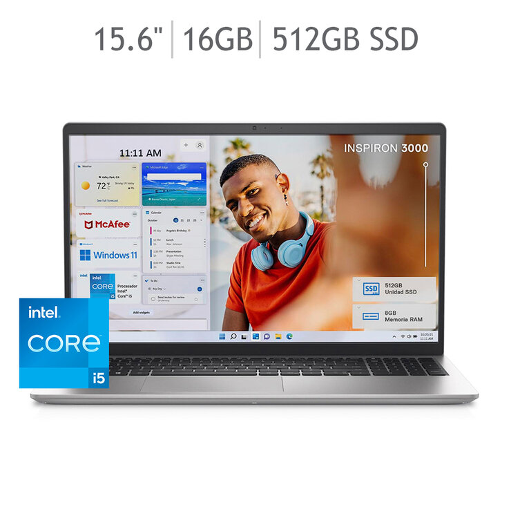 Dell Inspiron 3520 Laptop 15.6" Full HD Intel Core i5 16GB 512GB SSD — Imagen 1 de 4