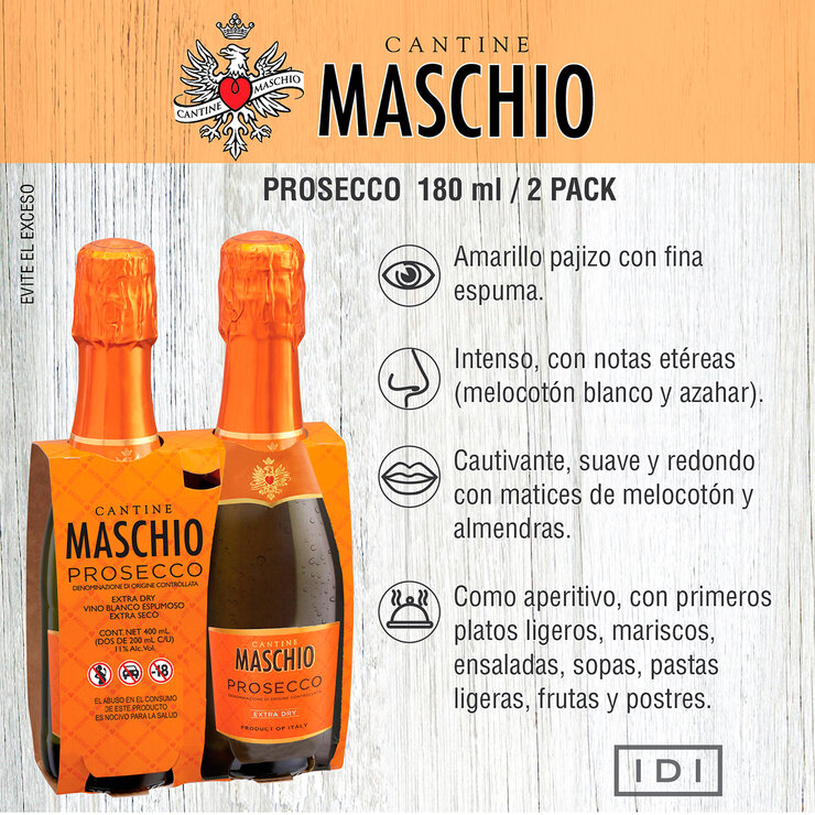Vino Espumoso Maschio Prosecco 12 pzas de 2/200ml — Imagen 2 de 4