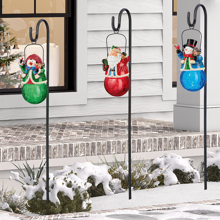 Figuras Navideñas con Carga de Luz LED Solar 3 Piezas  — Imagen 1 de 4