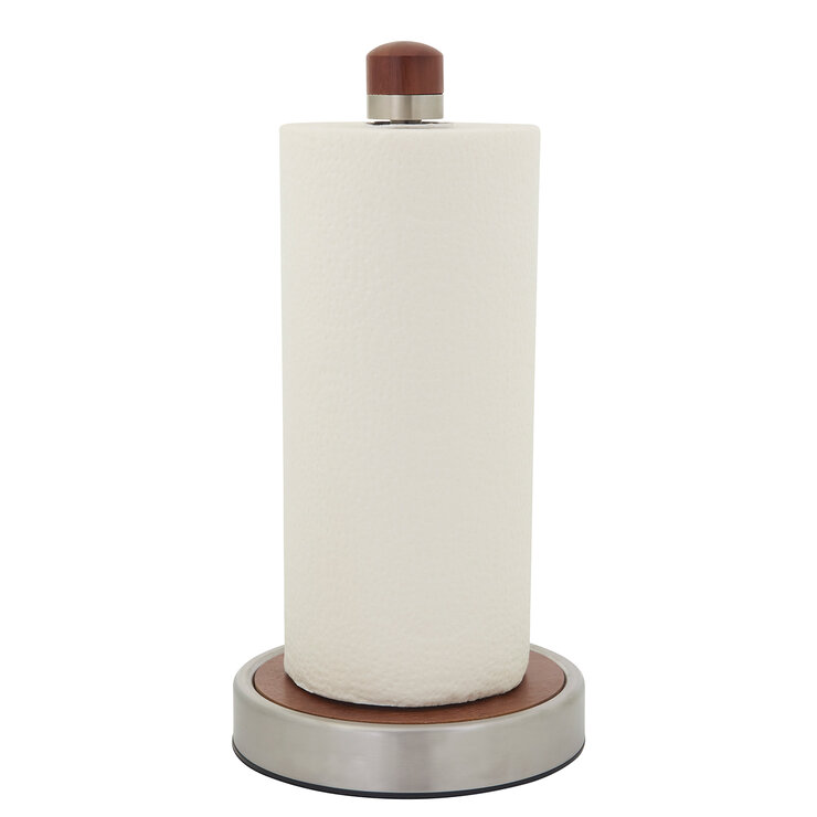 Kamenstein Soporte Para Toallas de Papel de Bambú y Acero Inoxidable — Imagen 3 de 4