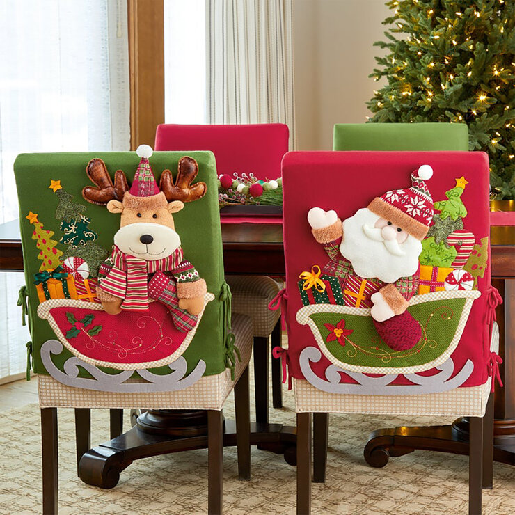 Set de 2 Fundas Navideñas para Silla Varios Modelos — Imagen 1 de 2