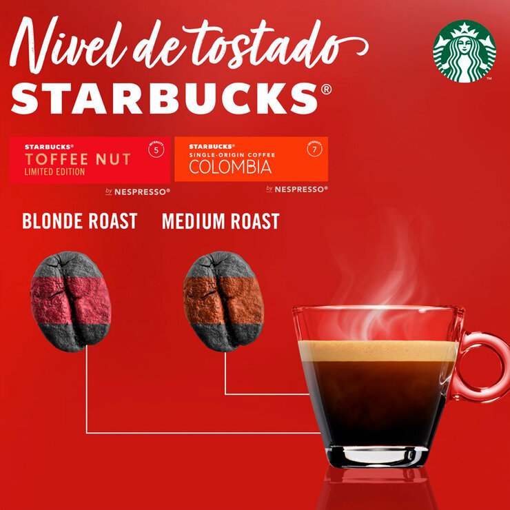 Starbucks Cápsulas Nespresso, Toffee Nut y Colombia — Imagen 3 de 4