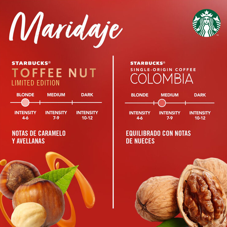 Starbucks Cápsulas Nespresso, Toffee Nut y Colombia — Imagen 4 de 4