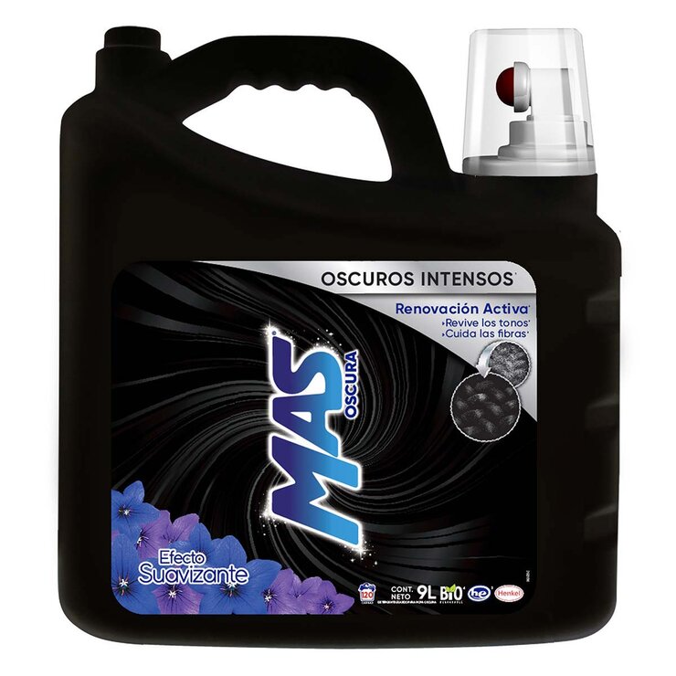 Mas Oscura Detergente Líquido  Efecto Suavizante 9 L
