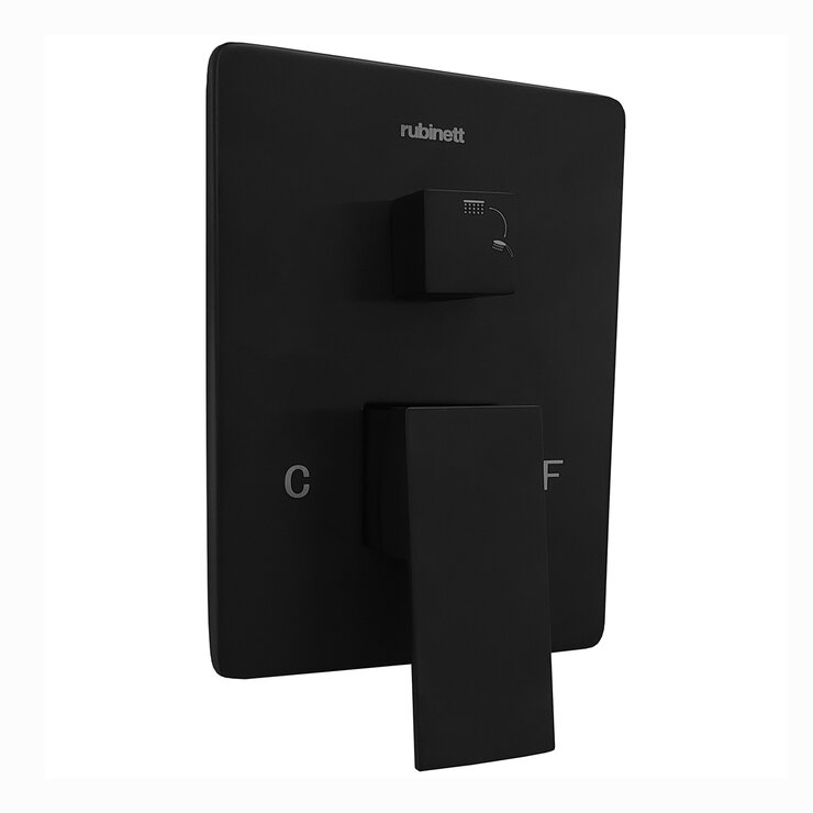 Rubinett, Set de Baño con Regadera Cuadrada-Negro — Imagen 2 de 4
