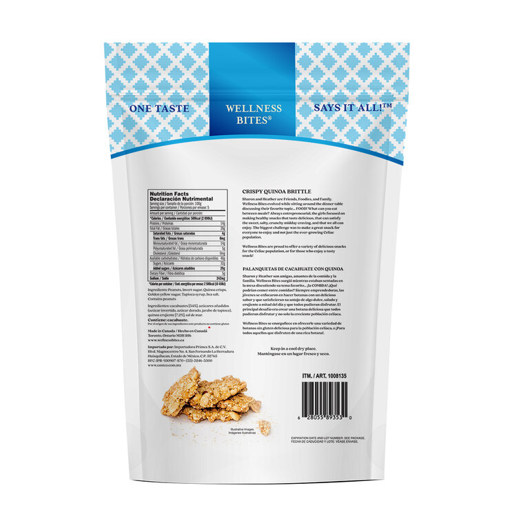 Wellness Bites Palanquetas Crujientes con Quinoa 500 g — Imagen 2 de 2
