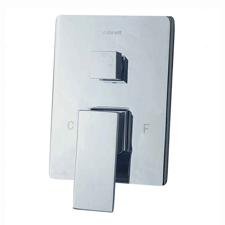 Rubinett, Set de Baño con Regadera Cuadrada- Cromada — Imagen 4 de 4
