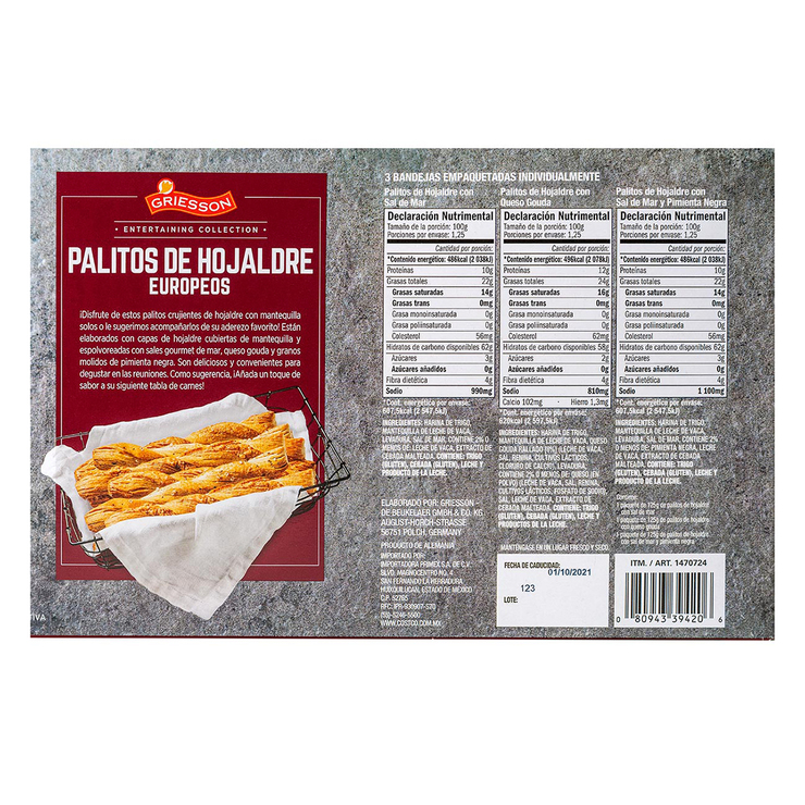 Griesson Palitos de Hojaldre Europeos 375 g — Imagen 4 de 4