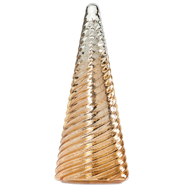 Juego de 5 Árboles de Vidrio con Luz LED Dorados — Imagen 2 de 4