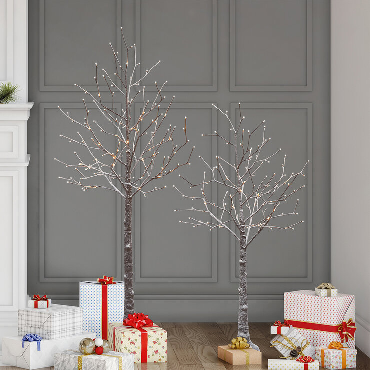 Set de 2 Árboles Nevados con luz LED      — Imagen 2 de 4