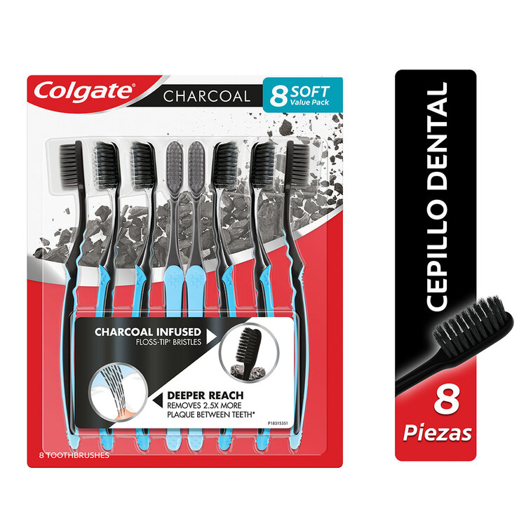 Colgate Cepillo de Dientes Charcoal 8 piezas — Imagen 1 de 3