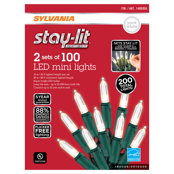 Sylvania Set de Series Navideñas de 100 Mini Luces LED  — Imagen 1 de 4