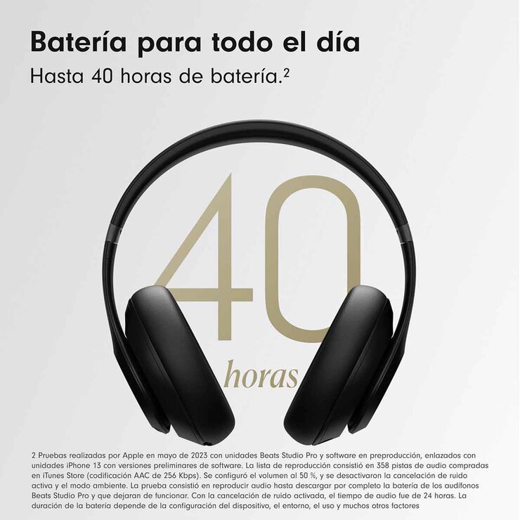 Beats Studio Pro Audífonos Inalámbricos Negro — Imagen 3 de 4