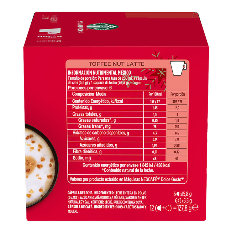 Nescafé Dolce Gusto Starbucks Toffee Nut Latte, 48 cápsulas  — Imagen 2 de 4