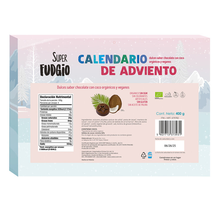 Super Fudgio Dulces Sabor Chocolate con Coco 400 g — Imagen 2 de 2
