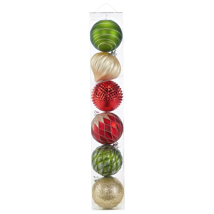 Set de 12 Adornos Navideños de 150 mm Rojo — Imagen 2 de 4