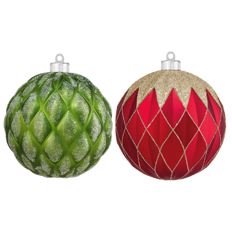 Set de 12 Adornos Navideños de 150 mm Rojo — Imagen 4 de 4