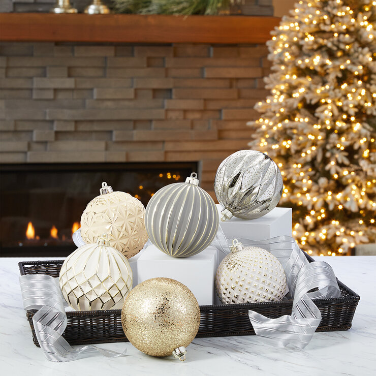 Set de 12 Adornos Navideños de 150 mm Metálicos — Imagen 1 de 4
