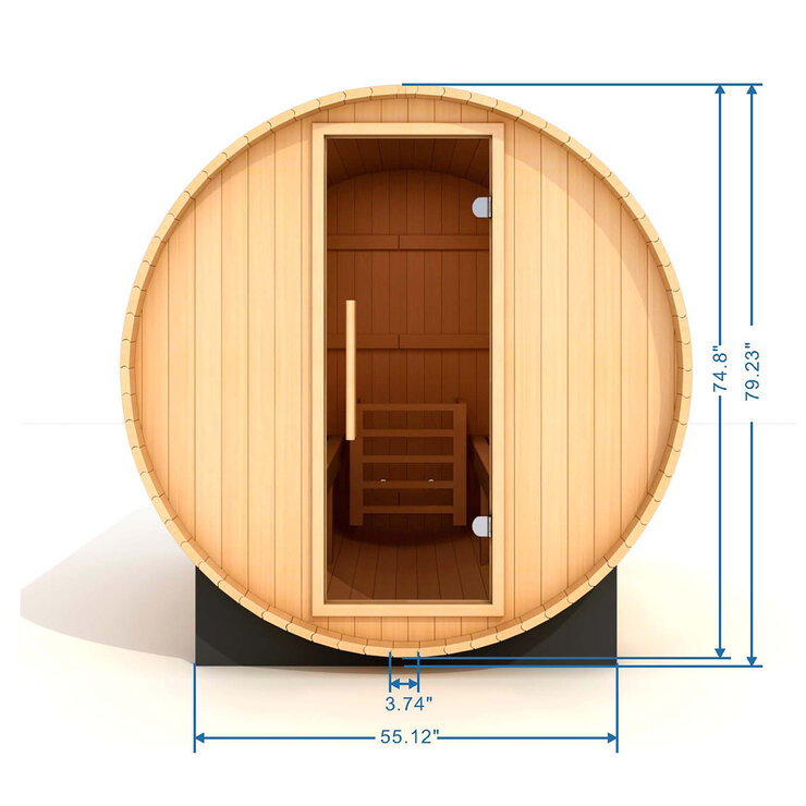 Sauna de Vapor con Diseño de Barril Dynamic Arosa, 4 personas. — Imagen 4 de 4