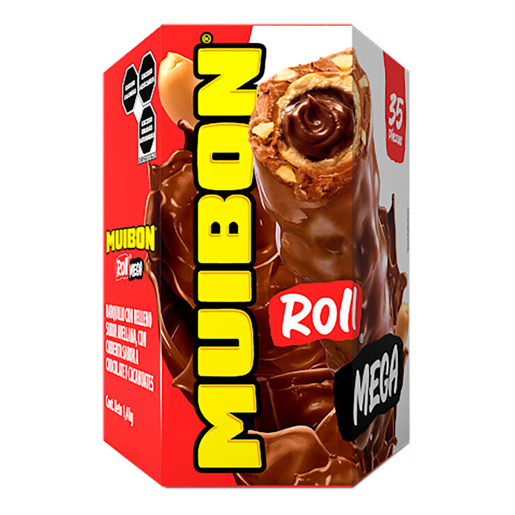 Muibon Barquillo Relleno de Crema de Avellana 35 pzas de 40 g — Imagen 1 de 3