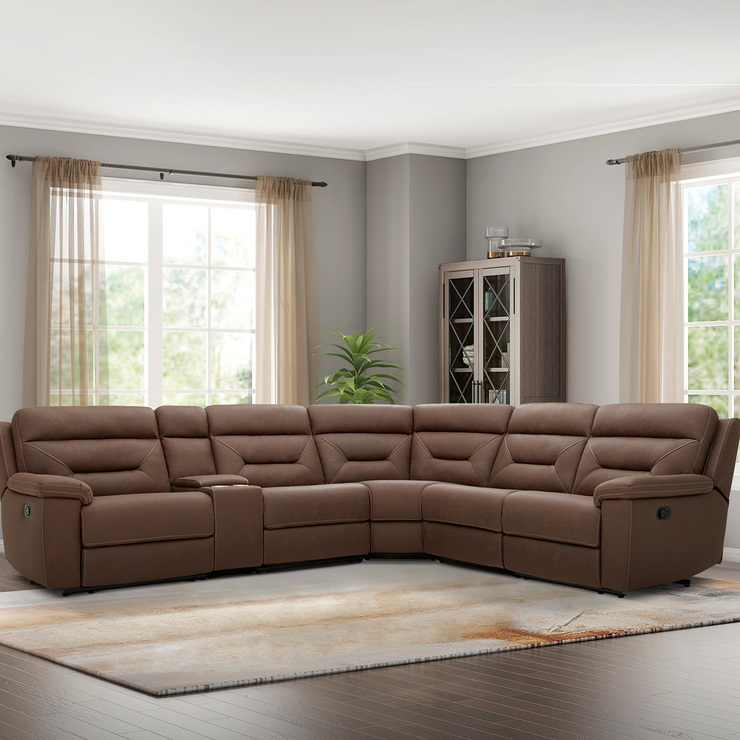Gilman Creek, Sofá Seccional Reclinable de Tela — Imagen 1 de 4