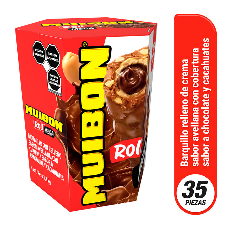 Muibon Barquillo Relleno de Crema de Avellana 35 pzas de 40 g — Imagen 3 de 3