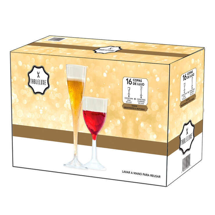 Tableluxe Copas de Lujo para Vino y Champagne 16 piezas — Imagen 1 de 3