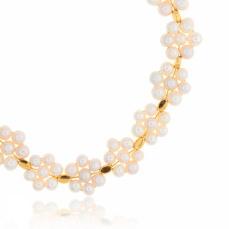 Ablime, Collar de Flores de Perla de Río — Imagen 3 de 3