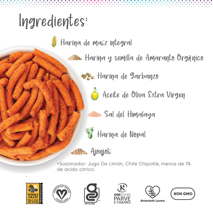 I Amaranth Churritos de Amaranto Chipotle 500 g — Imagen 2 de 4