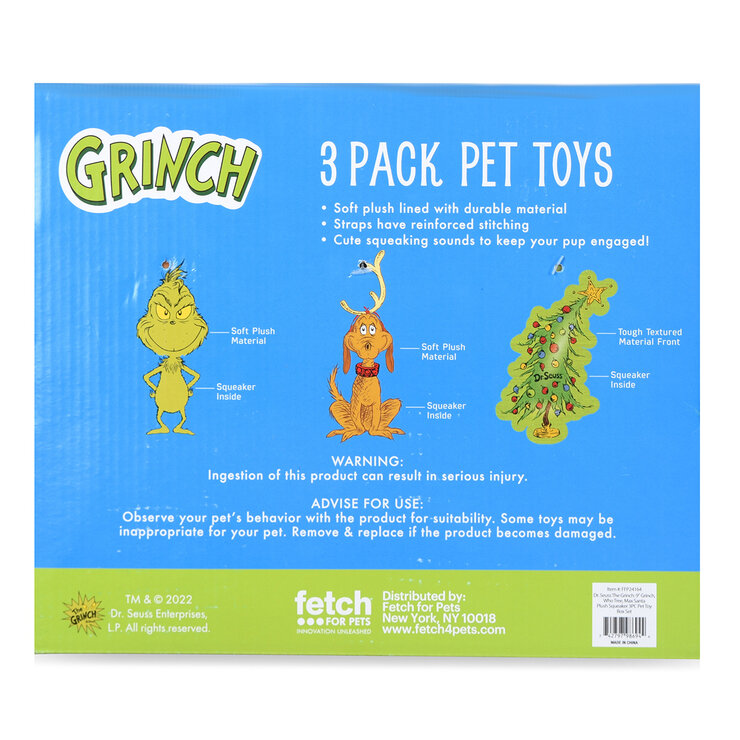 Fetch For Pets Grinch Juguetes para Mascotas 3 pzas  — Imagen 4 de 4