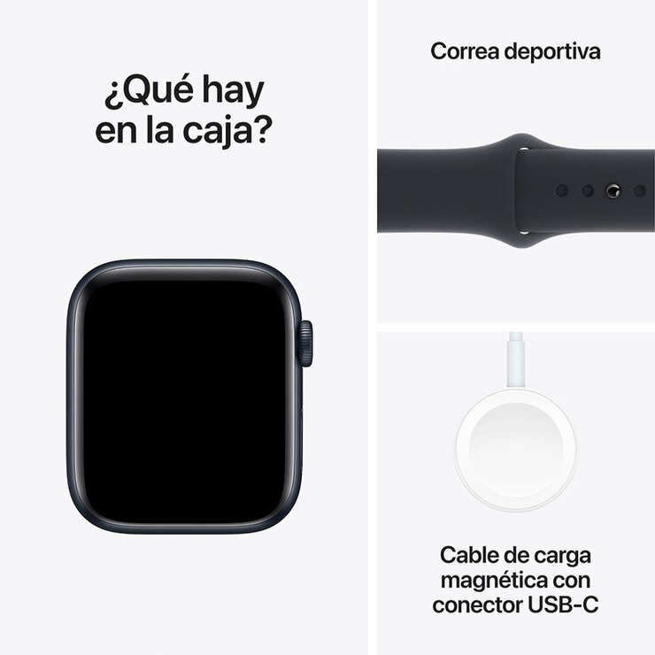 Apple Watch SE (GPS) Caja de aluminio medianoche 44mm con Correa deportiva medianoche  — Imagen 3 de 4