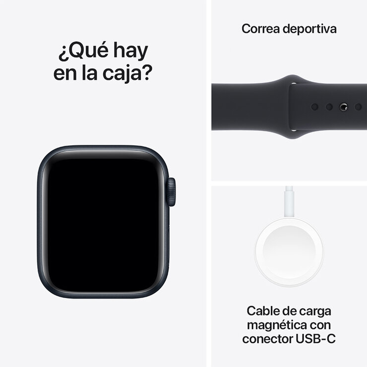 Apple Watch SE (GPS) Caja de aluminio medianoche 40mm con Correa deportiva medianoche  — Imagen 3 de 4
