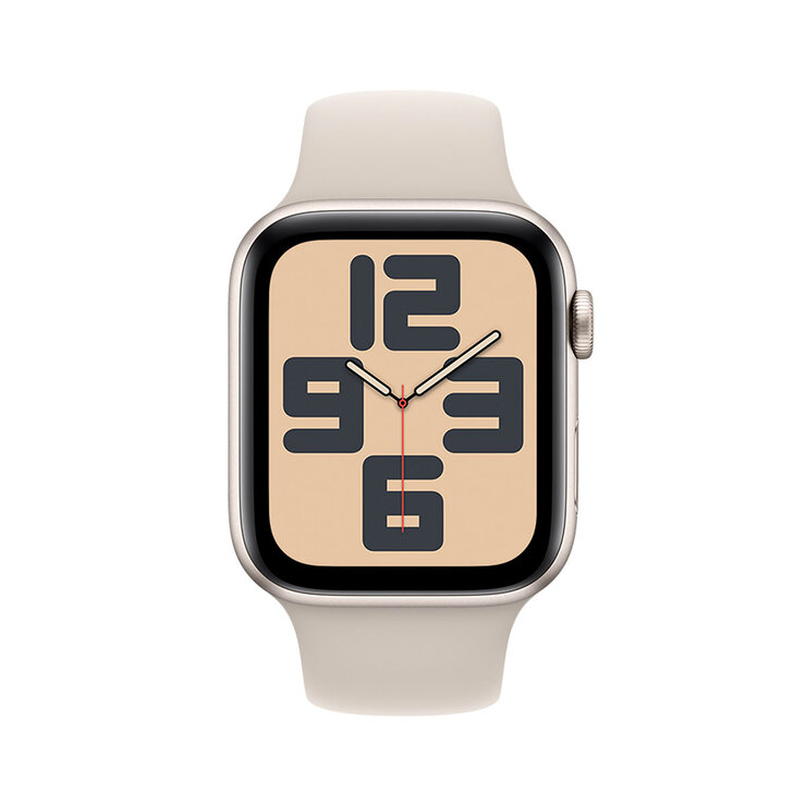 Apple Watch SE (GPS + Cellular) Caja de aluminio blanco estelar 44mm con Correa deportiva blanco estelar  — Imagen 4 de 4