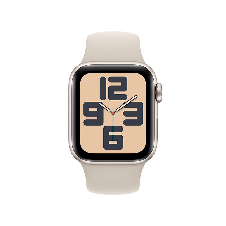 Apple Watch SE (GPS) Caja de aluminio blanco estelar 40mm con Correa deportiva blanco estelar  — Imagen 4 de 4