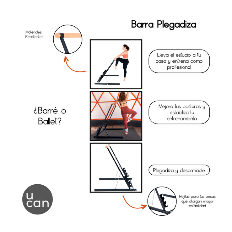 UCan Barra Barre Plegable Gravy — Imagen 4 de 4