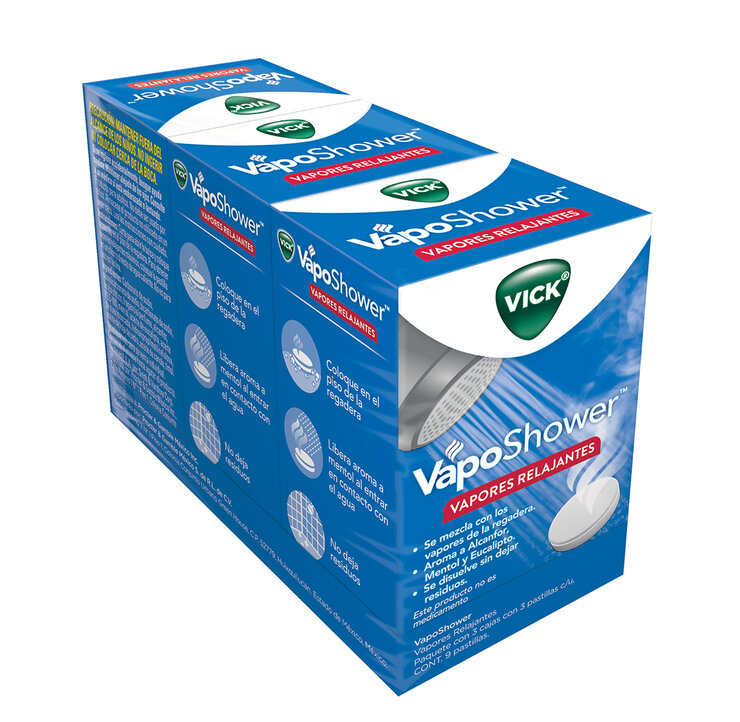 Vick VapoShower 3 Cajas con 3 Pastillas cada uno. — Imagen 3 de 4