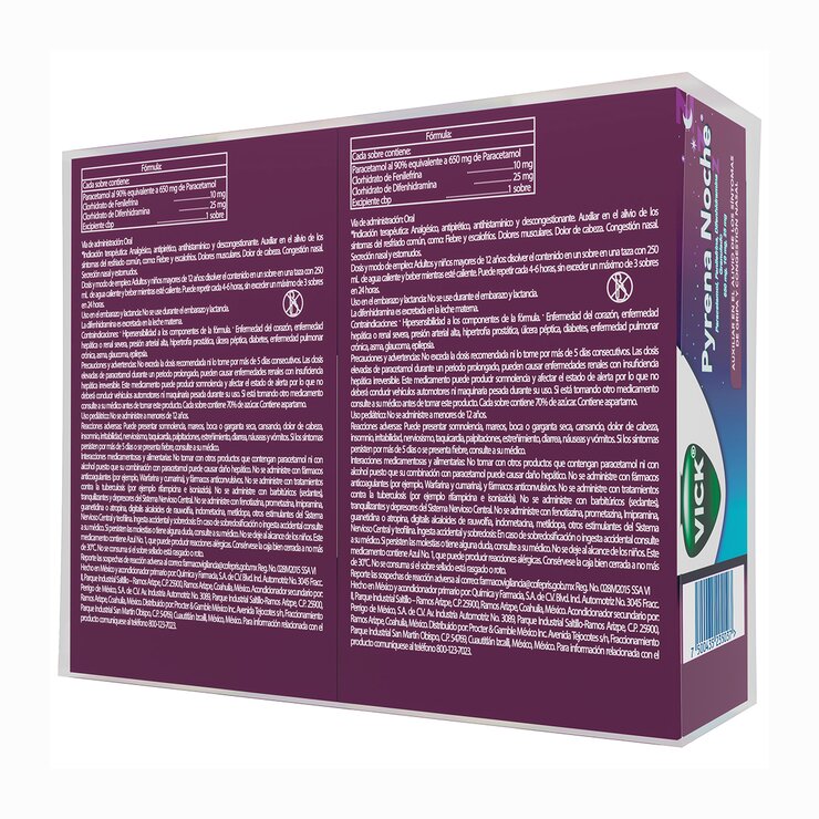 Vick Pyrena Noche 2 Cajas con 5 Sobres c/u — Imagen 3 de 4