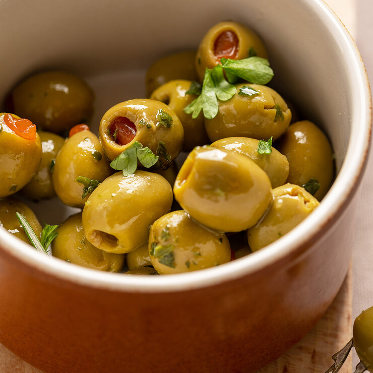 Serpis Mix de Aceitunas Rellenas de Sabores 3 pzas de 300 g — Imagen 3 de 4