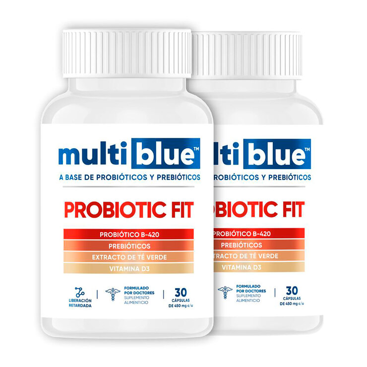Multiblue Probiotic Fit 2 Frascos con 30 Cápsulas c/u — Imagen 1 de 3