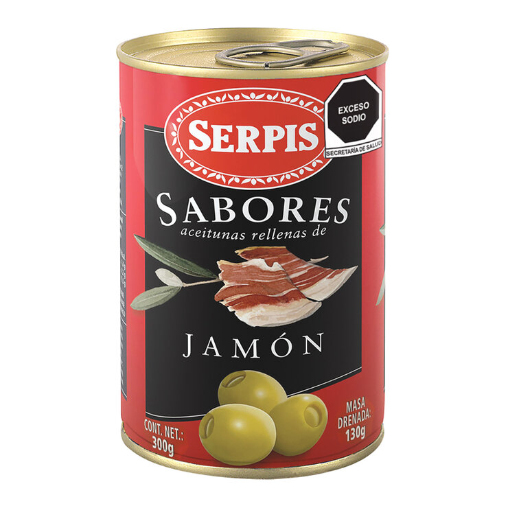 Serpis Mix de Aceitunas Rellenas de Sabores 3 pzas de 300 g — Imagen 4 de 4