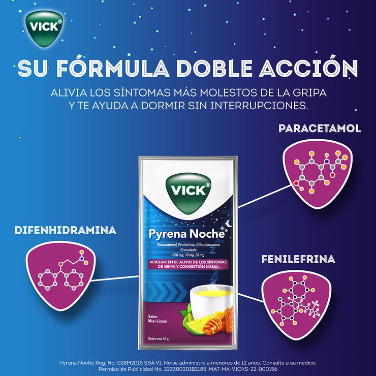 Vick Pyrena Noche 2 Cajas con 5 Sobres c/u — Imagen 4 de 4