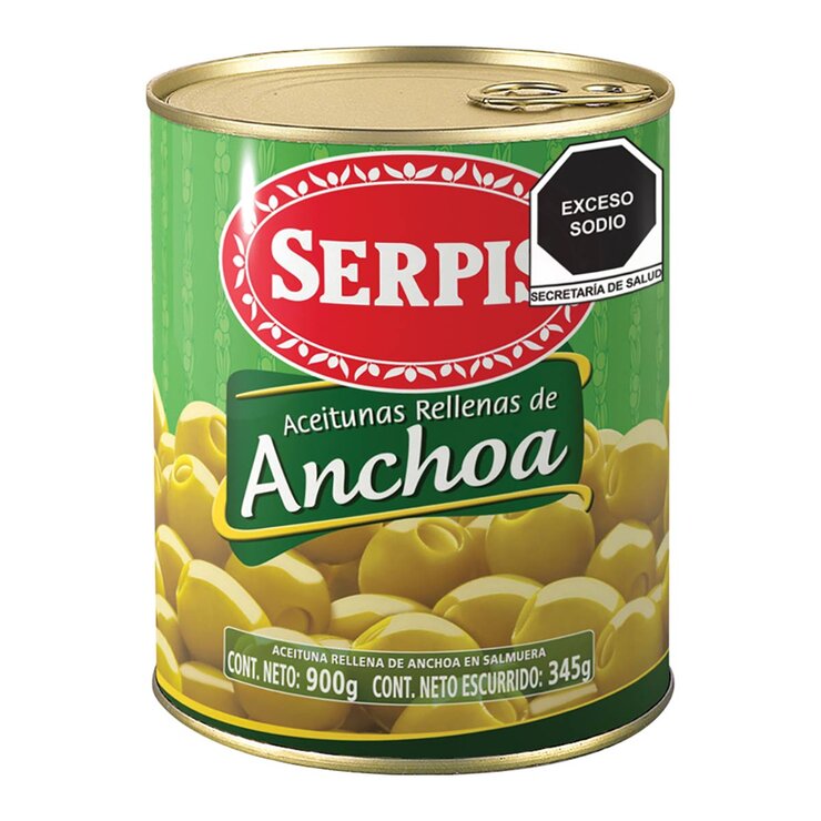 Serpis Aceitunas Rellenas De Anchoa 900 g  — Imagen 1 de 3