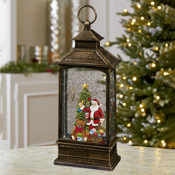 Farol Navideño con Luz LED Santa  — Imagen 1 de 2