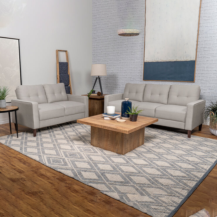 Coaster, Bowen, Sala de Estar Capitone, Color Beige — Imagen 1 de 4