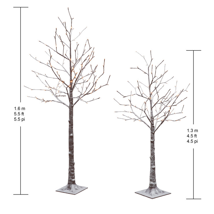 Set de 2 Árboles Nevados con luz LED      — Imagen 3 de 4